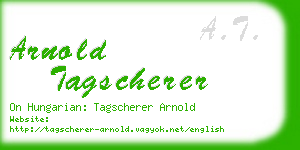 arnold tagscherer business card